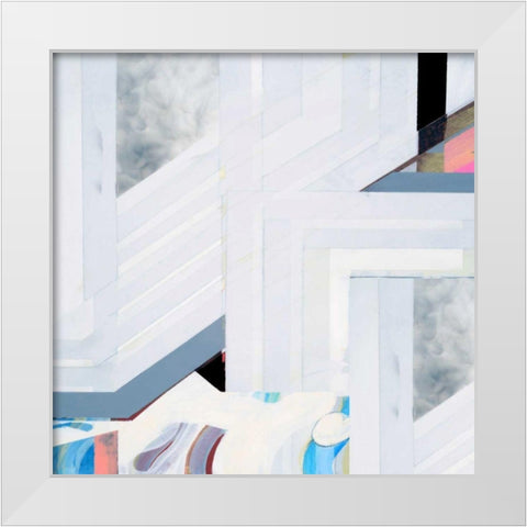 Smoking II White Modern Wood Framed Art Print by Bellissimo Art
