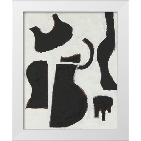 Six String III White Modern Wood Framed Art Print by Delamater, Rob