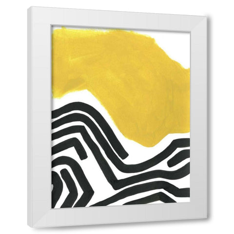 Color Block Maze I White Modern Wood Framed Art Print by Vess, June Erica
