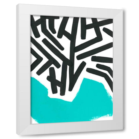 Color Block Maze II White Modern Wood Framed Art Print by Vess, June Erica