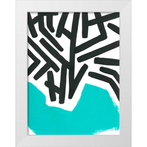 Color Block Maze II White Modern Wood Framed Art Print by Vess, June Erica