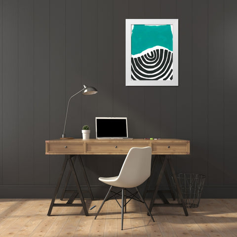 Color Block Maze VII White Modern Wood Framed Art Print by Vess, June Erica