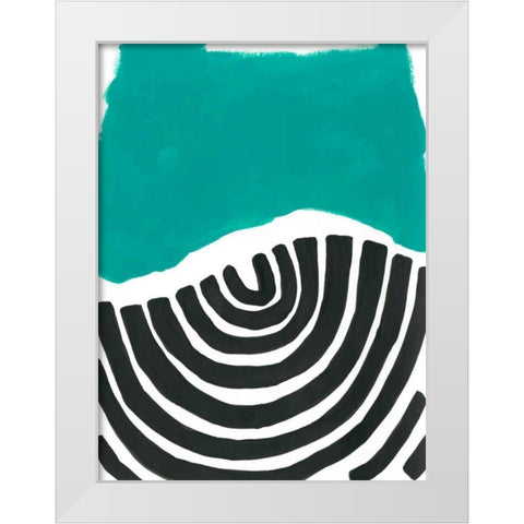 Color Block Maze VII White Modern Wood Framed Art Print by Vess, June Erica