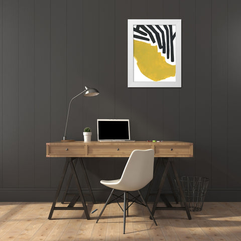 Color Block Maze VIII White Modern Wood Framed Art Print by Vess, June Erica