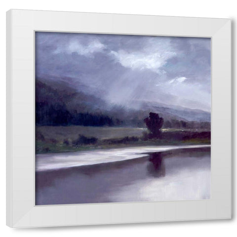 Passin Light White Modern Wood Framed Art Print by Finch, Sheila