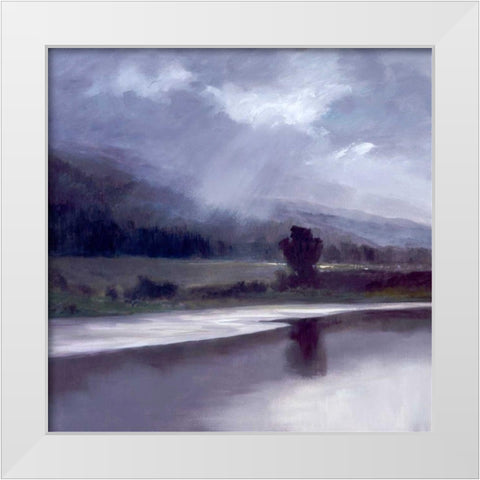 Passin Light White Modern Wood Framed Art Print by Finch, Sheila