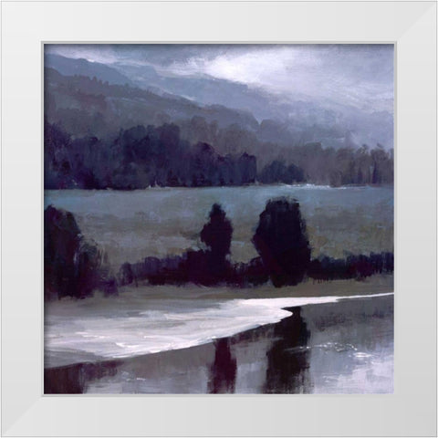 Shimmering Light White Modern Wood Framed Art Print by Finch, Sheila