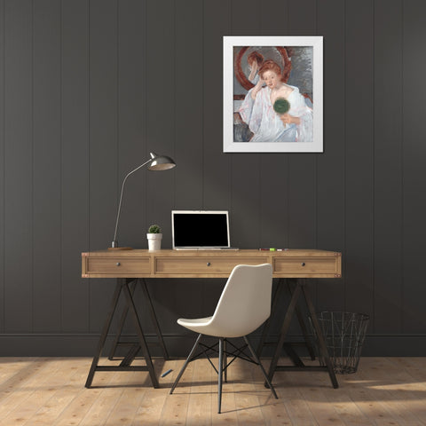 Masked Master III White Modern Wood Framed Art Print by Studio W