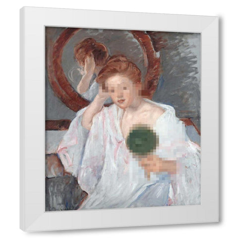 Masked Master III White Modern Wood Framed Art Print by Studio W