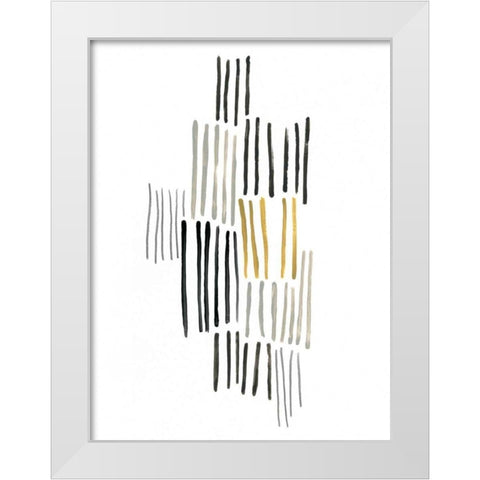 Ley Lines I White Modern Wood Framed Art Print by Vess, June Erica