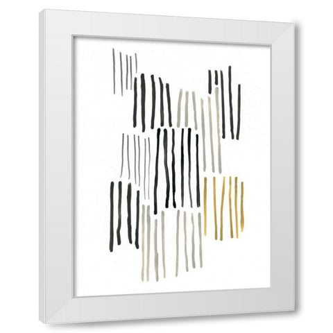 Ley Lines III White Modern Wood Framed Art Print by Vess, June Erica