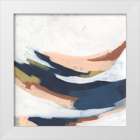 Sine Wave Clouds I White Modern Wood Framed Art Print by Vess, June Erica
