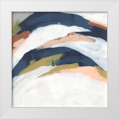 Sine Wave Clouds II White Modern Wood Framed Art Print by Vess, June Erica