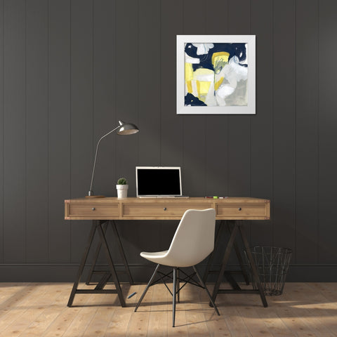 Totality III White Modern Wood Framed Art Print by Vess, June Erica