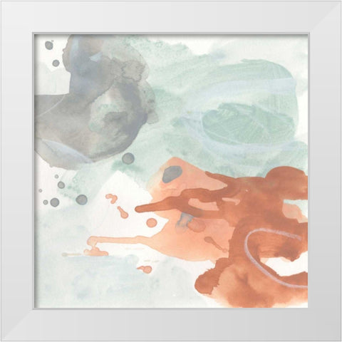 Clay Mist II White Modern Wood Framed Art Print by Vess, June Erica