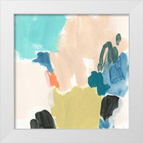 Polymeric I White Modern Wood Framed Art Print by Vess, June Erica