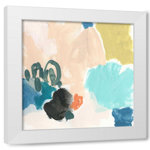 Polymeric II White Modern Wood Framed Art Print by Vess, June Erica