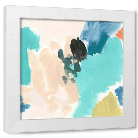 Polymeric III White Modern Wood Framed Art Print by Vess, June Erica