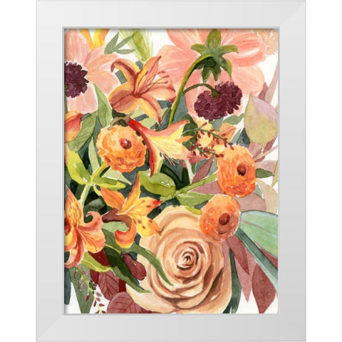 West Flora II White Modern Wood Framed Art Print by Popp, Grace