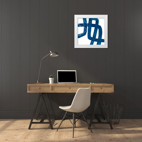 Spool III White Modern Wood Framed Art Print by Vess, June Erica