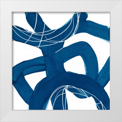 Spool V White Modern Wood Framed Art Print by Vess, June Erica