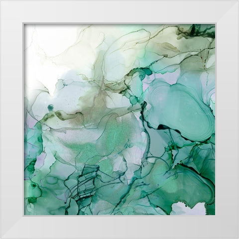 Emerald Cavern I White Modern Wood Framed Art Print by Goldberger, Jennifer