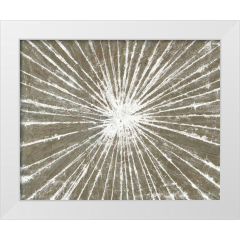 White Burst III White Modern Wood Framed Art Print by Studio W