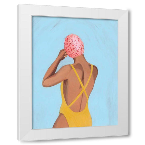 Swim Meet II White Modern Wood Framed Art Print by Popp, Grace