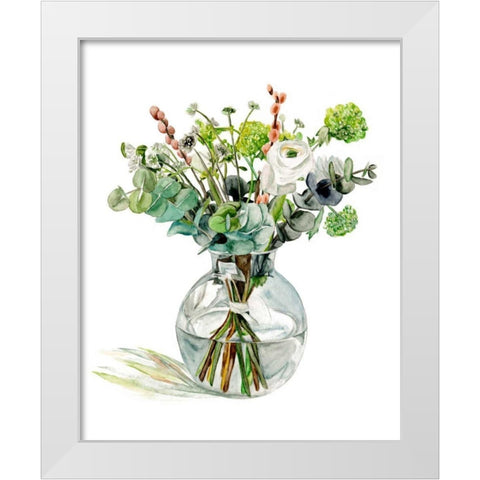 Misty Dew II White Modern Wood Framed Art Print by Wang, Melissa