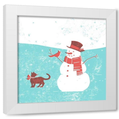Mid-Century Christmas II White Modern Wood Framed Art Print by Green, Jacob