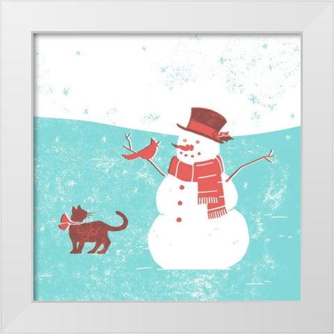 Mid-Century Christmas II White Modern Wood Framed Art Print by Green, Jacob