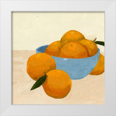 Mandarins II White Modern Wood Framed Art Print by Green, Jacob