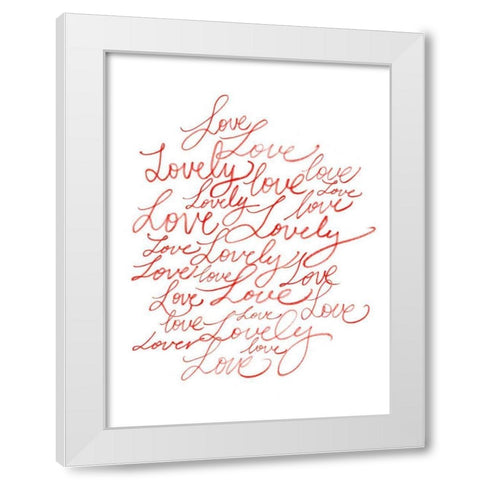 Lots of Love I White Modern Wood Framed Art Print by Popp, Grace