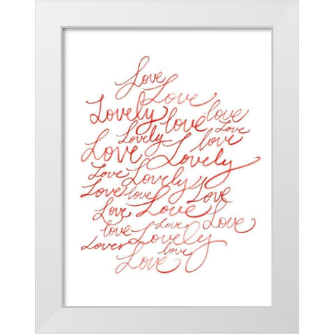 Lots of Love I White Modern Wood Framed Art Print by Popp, Grace