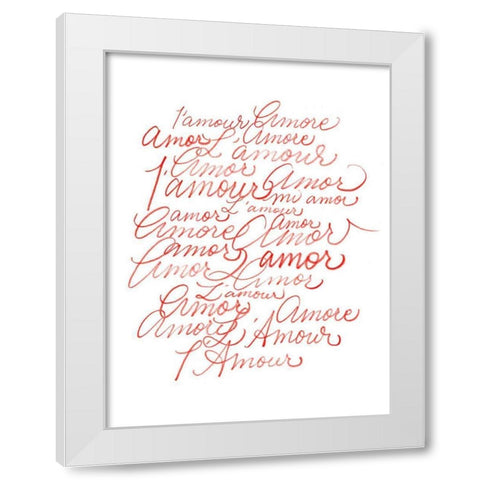 Lots of Love II White Modern Wood Framed Art Print by Popp, Grace