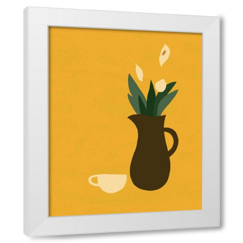 Mod Peace Lily I White Modern Wood Framed Art Print by Green, Jacob