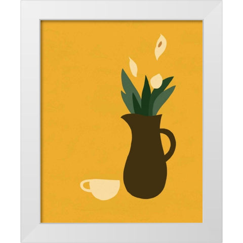 Mod Peace Lily I White Modern Wood Framed Art Print by Green, Jacob