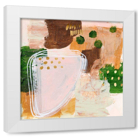 Floating Rose IV White Modern Wood Framed Art Print by Wang, Melissa