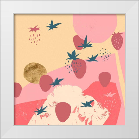 Shortcake I White Modern Wood Framed Art Print by Green, Jacob