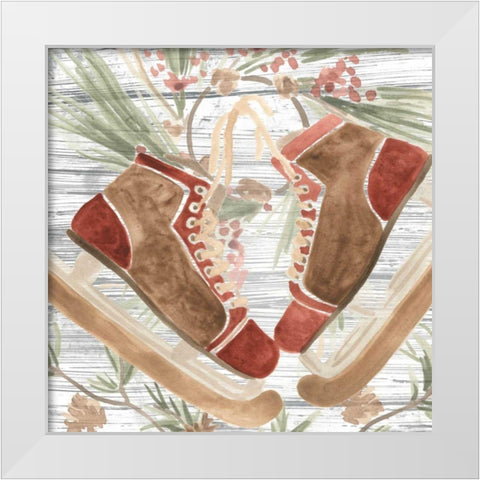 Pinecone Lodge I White Modern Wood Framed Art Print by Vess, June Erica