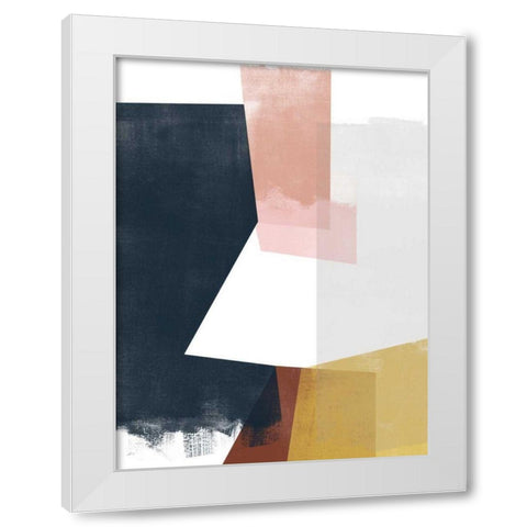 Multi Plane I White Modern Wood Framed Art Print by Vess, June Erica