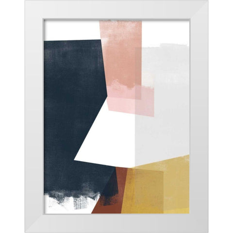 Multi Plane I White Modern Wood Framed Art Print by Vess, June Erica