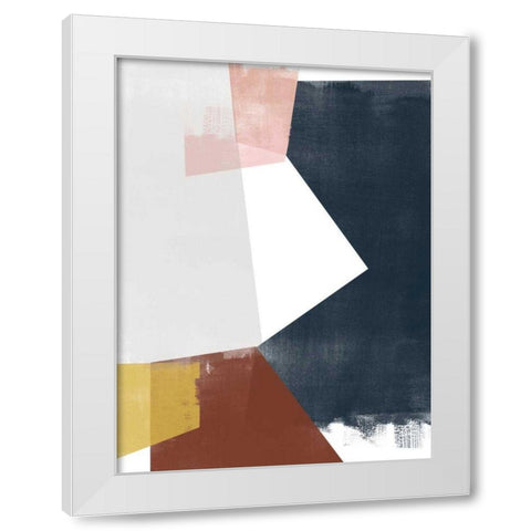 Multi Plane II White Modern Wood Framed Art Print by Vess, June Erica