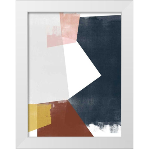 Multi Plane II White Modern Wood Framed Art Print by Vess, June Erica