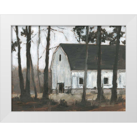 Autumn Barns II White Modern Wood Framed Art Print by Harper, Ethan