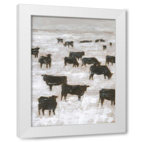 Winter Grazing II White Modern Wood Framed Art Print by Harper, Ethan
