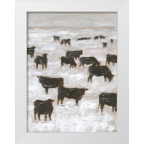 Winter Grazing II White Modern Wood Framed Art Print by Harper, Ethan