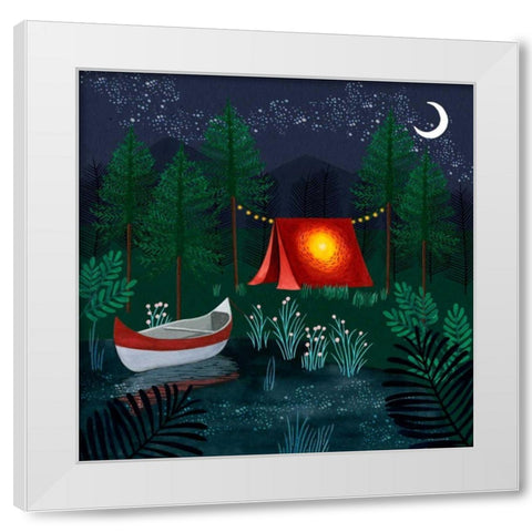 Beneath the Stars I White Modern Wood Framed Art Print by Popp, Grace