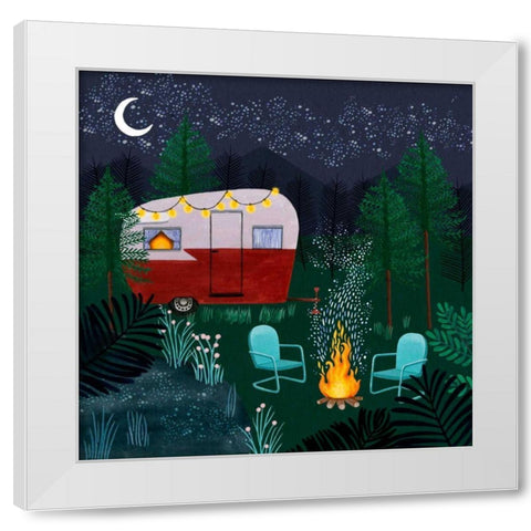 Beneath the Stars II White Modern Wood Framed Art Print by Popp, Grace