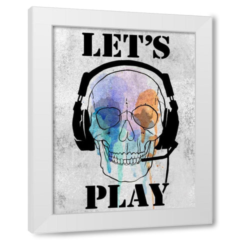 Skull Games I White Modern Wood Framed Art Print by Warren, Annie